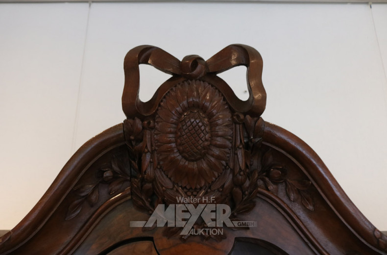 Barock-Stil-Vitrine, 20. Jh., Mahagoni