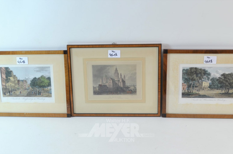 6 versch. Bilder ''Hamburg-Ansichten''