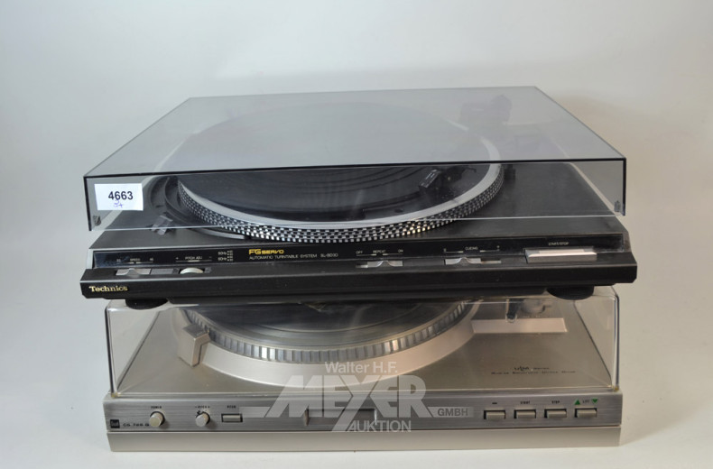 3 versch. Plattenspieler