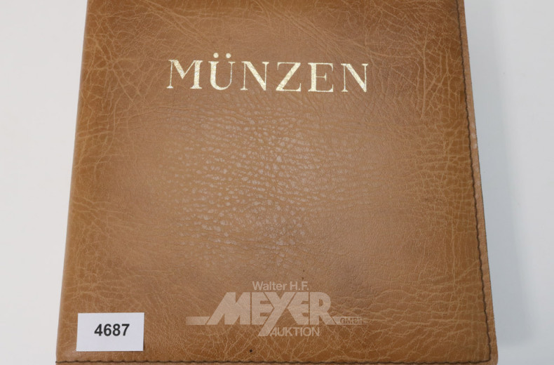 Münzalbum, u.a. DM/Pfennige und EURO