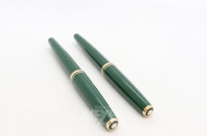 2 Kugelschreiber ''MONTBLANC'', grün