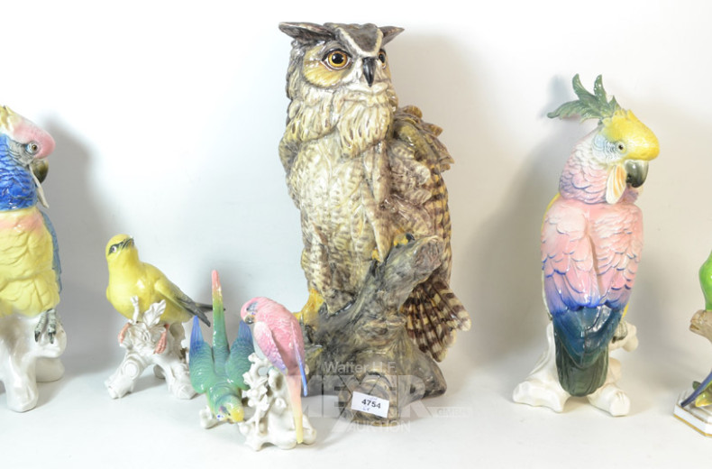 Posten versch. Porz.-Figuren, ''Vögel'':