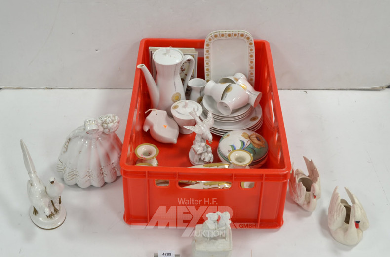 Posten versch. Porzellan-Dekoration: