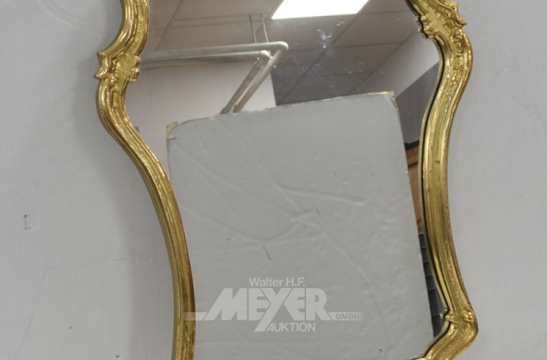 Spiegel, Barock-Stil-Rahmen vergoldet