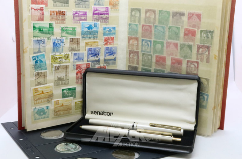 7 versch. Münzen u.a. 5 DM,