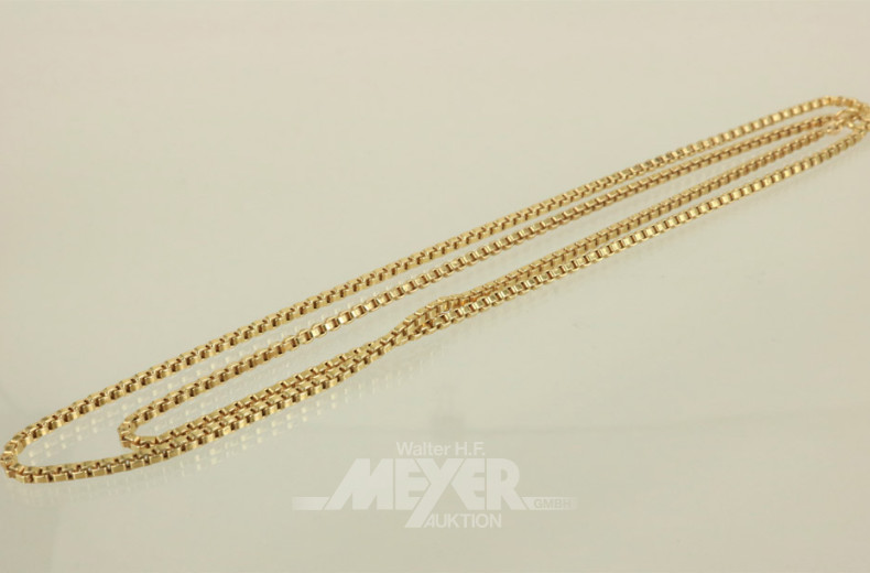 lange Kette, 750er GG, ca. 14 g.
