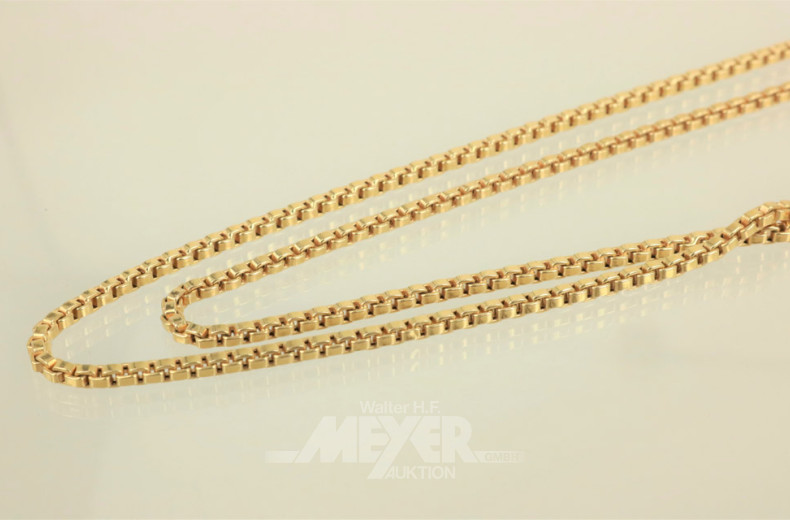 lange Kette, 750er GG, ca. 14 g.