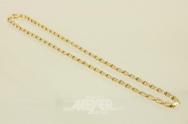 kurze Glieder-Halskette, 750er GG,