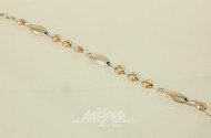 Gliederarmband, 750er GG, ca. 10 g.,