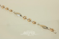 Gliederarmband, 750er GG, ca. 10 g.,