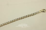 Zopfmuster-Armband, 585er GG, ca. 19 g.,