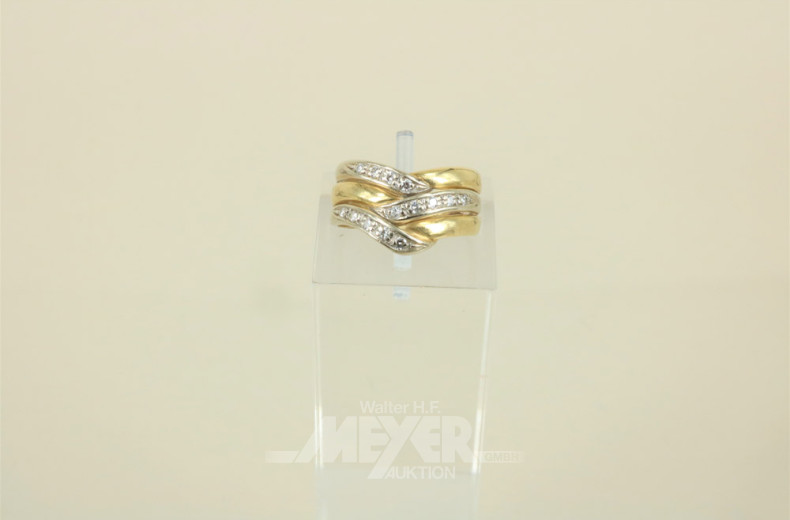 Damenring, 750er GG, dreieckig,