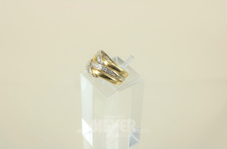 Damenring, 750er GG, dreieckig,