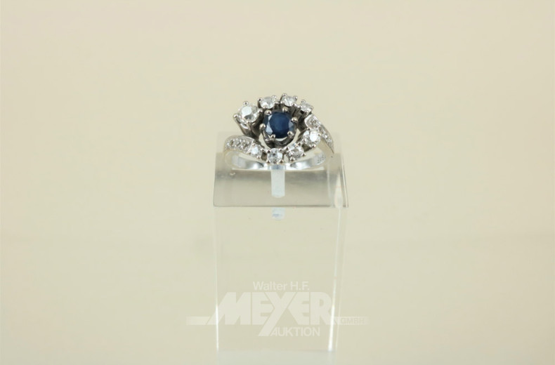 Damenring, 585er WG, ca. 5,8 g.