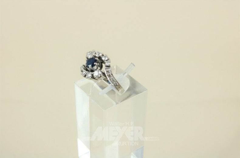 Damenring, 585er WG, ca. 5,8 g.