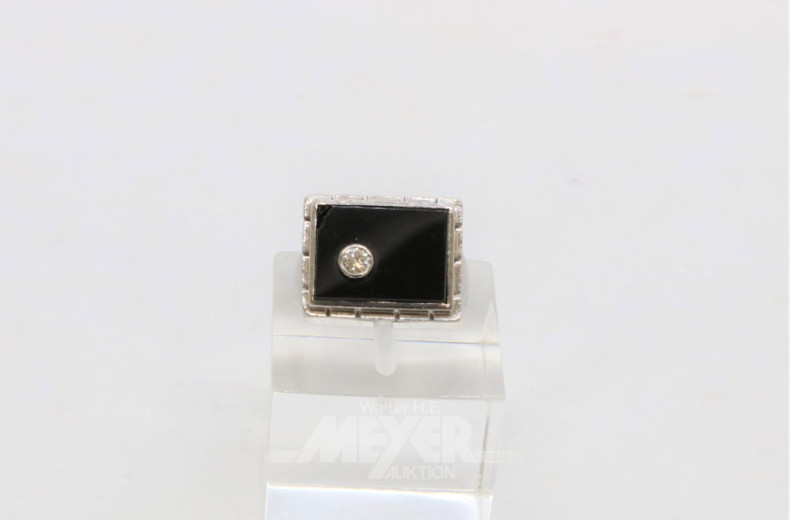 Damenring, 750er WG, ca. 10,3g.,