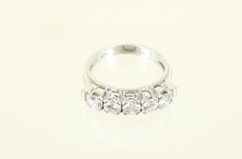 Damenring, 750er WG, ca. 4,2g.,