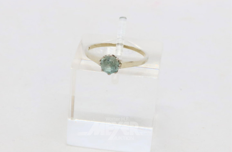 Solitär-Ring, 750er WG , ca. 2g.