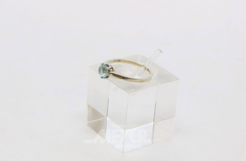 Solitär-Ring, 750er WG , ca. 2g.