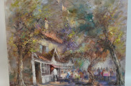 Gemälde ''Pariser Straßen-Kaffeehaus-