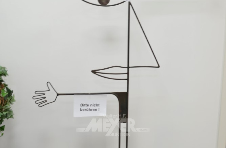 Metall-Skulptur ''Hand, Auge, Mund''