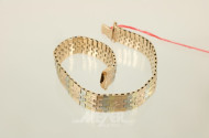Armband, 750er GG/WG/RG, ca. 36 g.