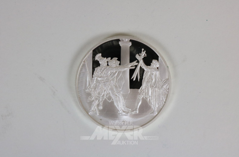 25 Silbermedaillien mit Ereignisprägungen,