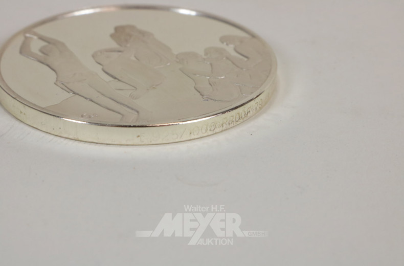 25 Silbermedaillien mit Ereignisprägungen,