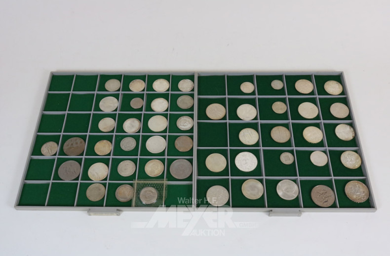 39 versch. Kursmünzen und Medaillen