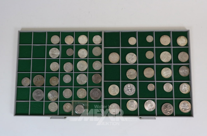 39 versch. Kursmünzen und Medaillen