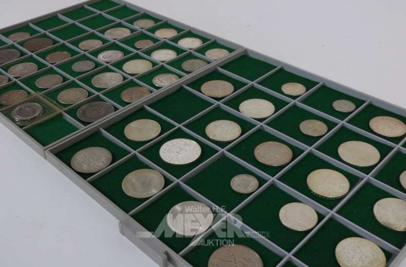 39 versch. Kursmünzen und Medaillen