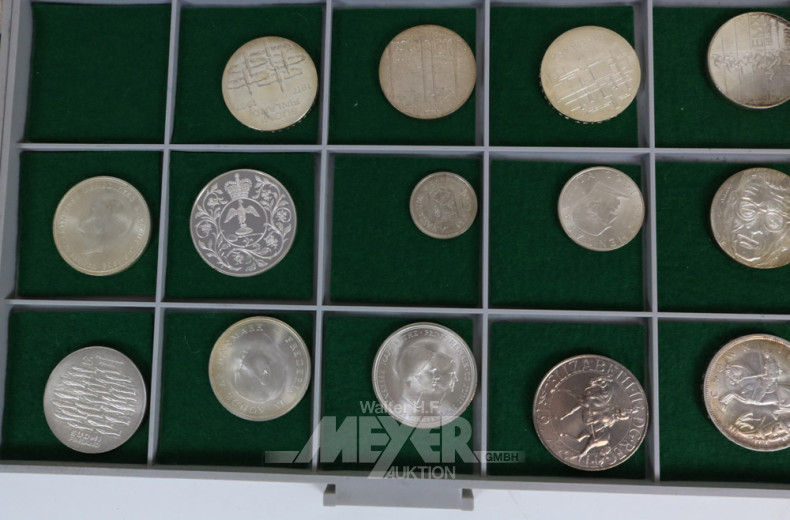 39 versch. Kursmünzen und Medaillen