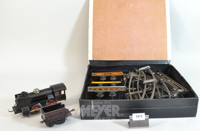 Modelleisenbahn mit Uhrwerkaufzug