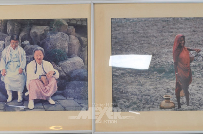 4 versch. gerahmte Fotos