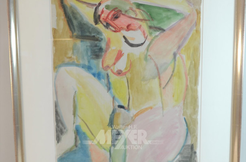 Aquarell ''weibl. Akt''