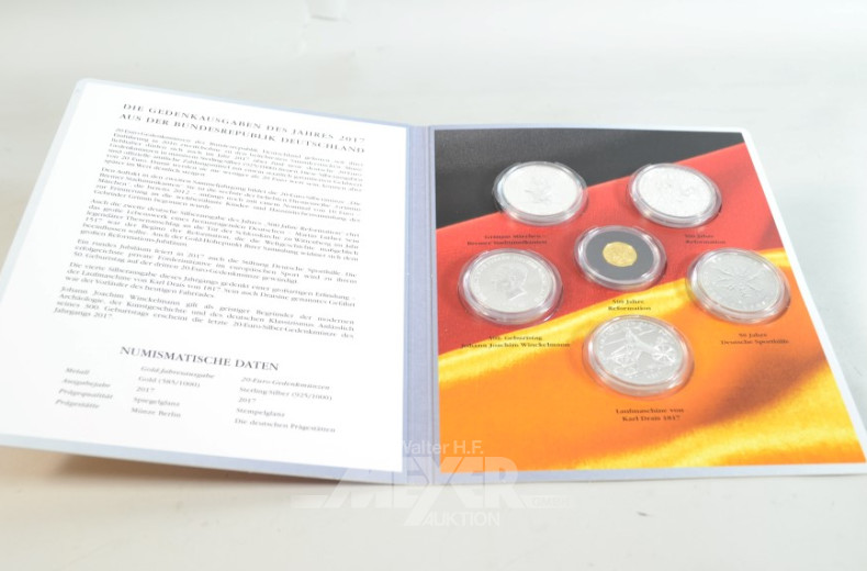 Sammelmappe mit Gedenkausgaben 2017