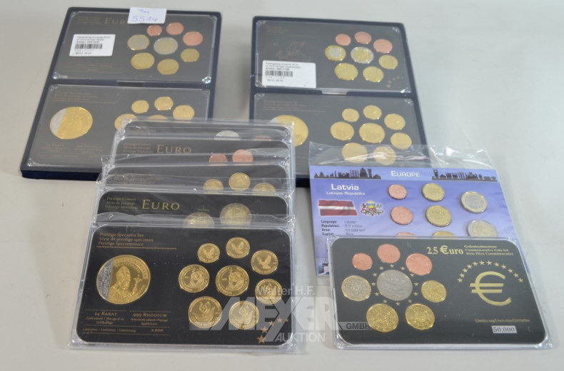 17 Euro-Gedenkmünzen-Sätze,