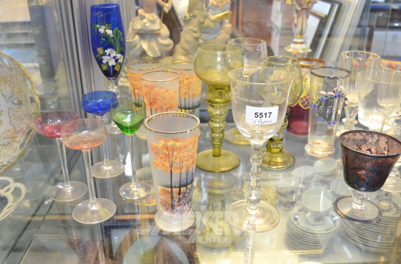 Posten versch. Gläser für