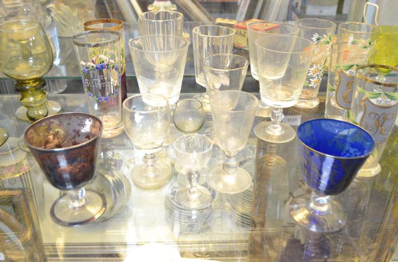 Posten versch. Gläser für