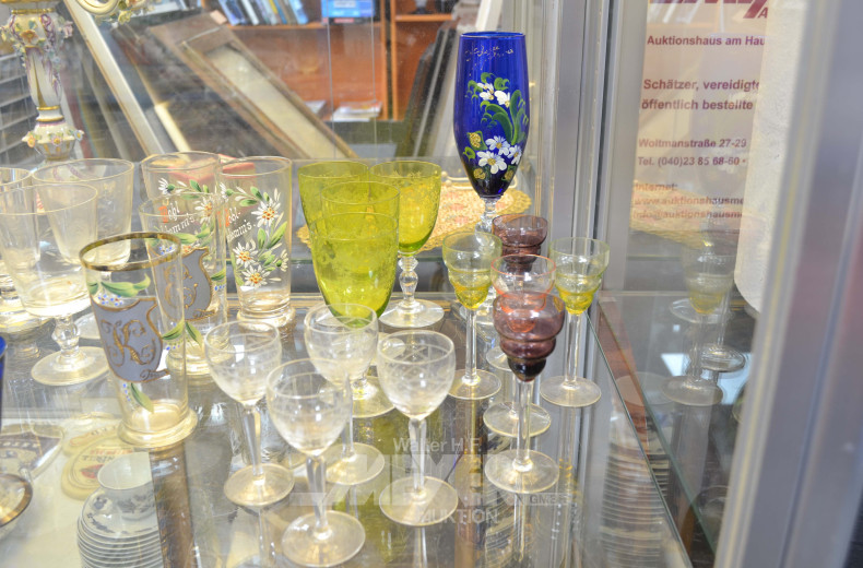 Posten versch. Gläser für