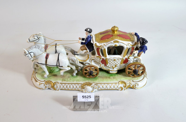 Porz.-Figurengruppe ''Kutsche'',