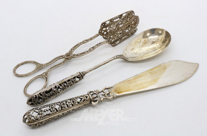 Posten Silberbesteckteile, 835er,