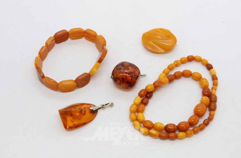 5 Teile Bernsteinschmuck