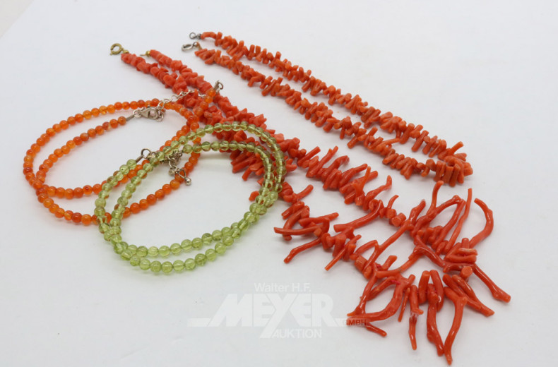 Posten Modeschmuck u.a. Koralle