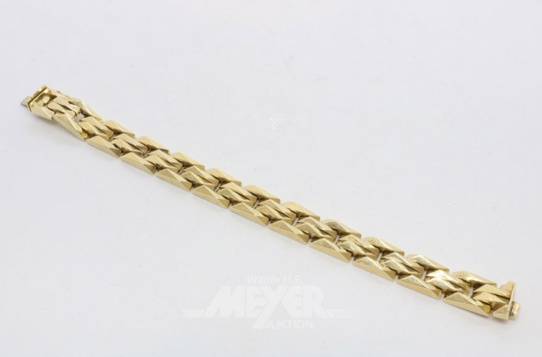 Gliederarmband, 585er GG, Länge 19 cm