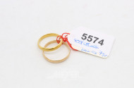 2 versch. Trauringe, 900er/585er GG