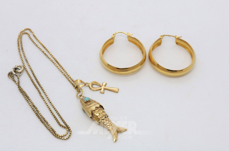 lange Kette, 750er GG, Länge 46 cm,