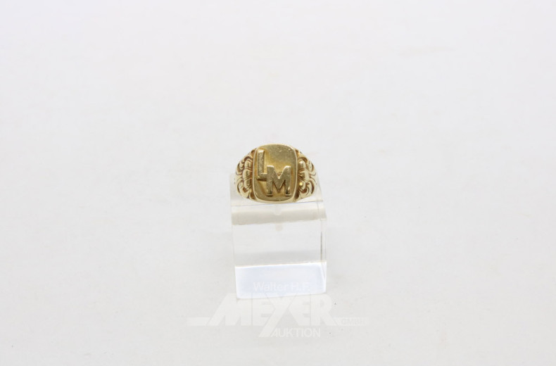 Herren-Siegelring, 585er GG,