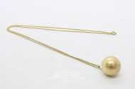 Kette mit Kugelanhänger, 585er GG