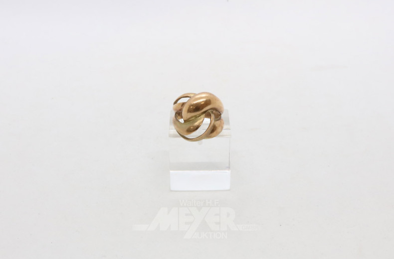 verschlungener Damenring, 333er GG,